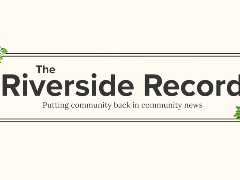 The Riverside Record logo on a pale yellow background.