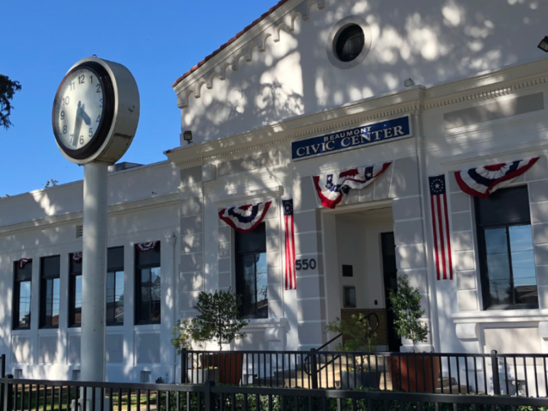 A photo of the Beaumont Civic Center where the city council meetings are held.