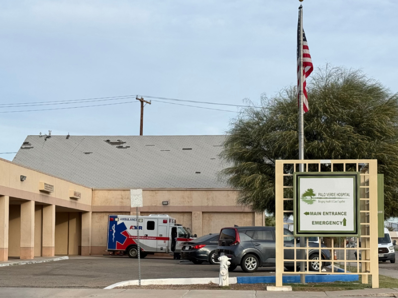 A photo of the exterior of the Palo Verde Hospital