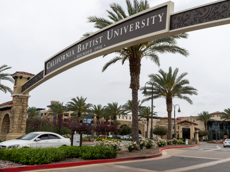 A photo of the entrance of California Baptist University