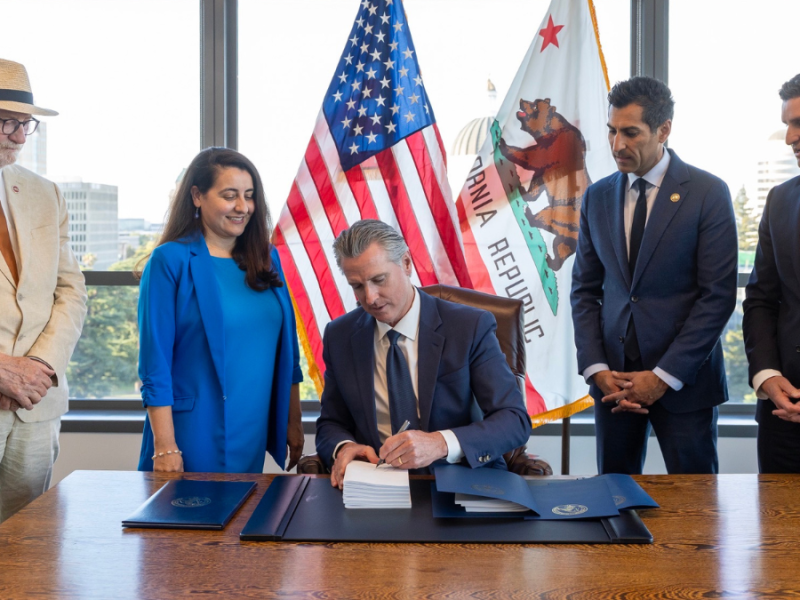 Gov. Gavin Newsom signing budget