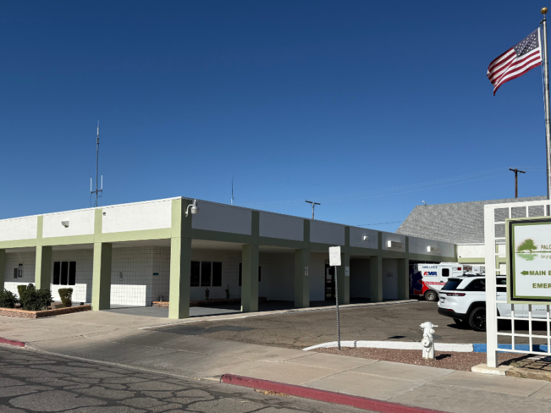 A photo of the exterior of Palo Verde Hospital