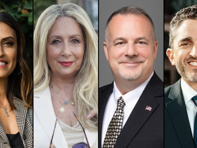 Headshots of the four candidates.