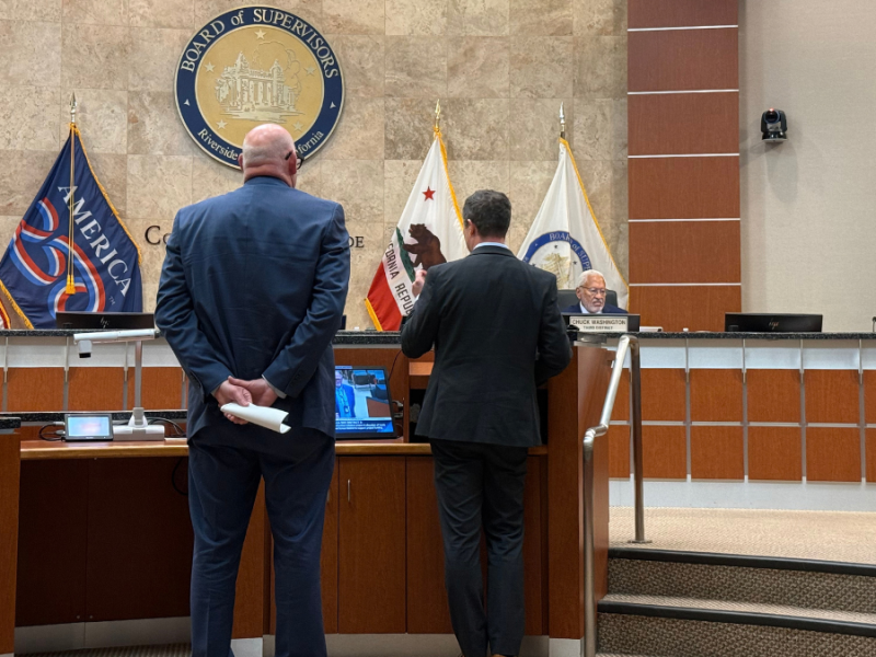 MVUSD representatives address the supervisors.