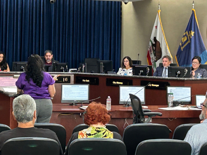 A photo inside the chambers for the committee meeting.