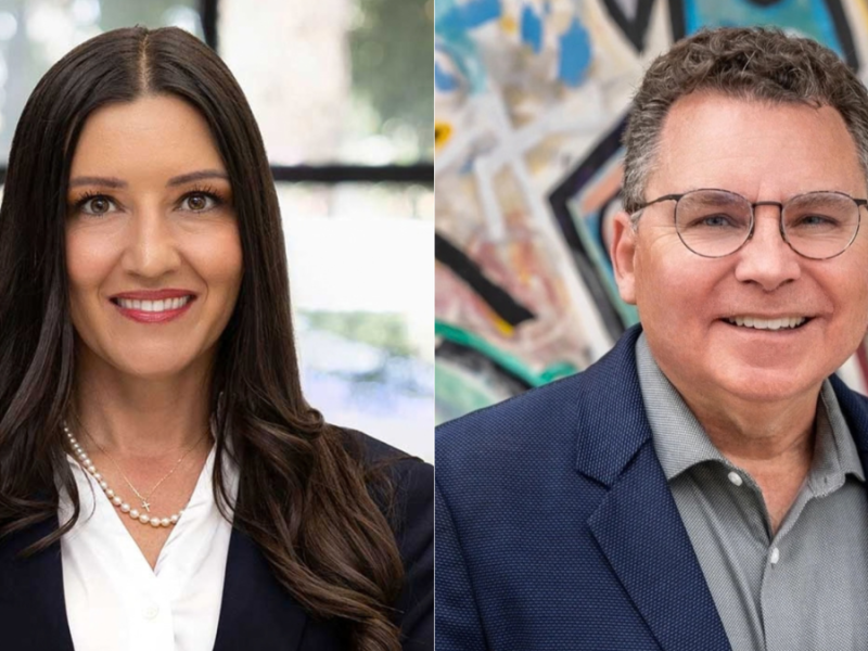 Headshots of Sonja Shaw and Richard Barrera.