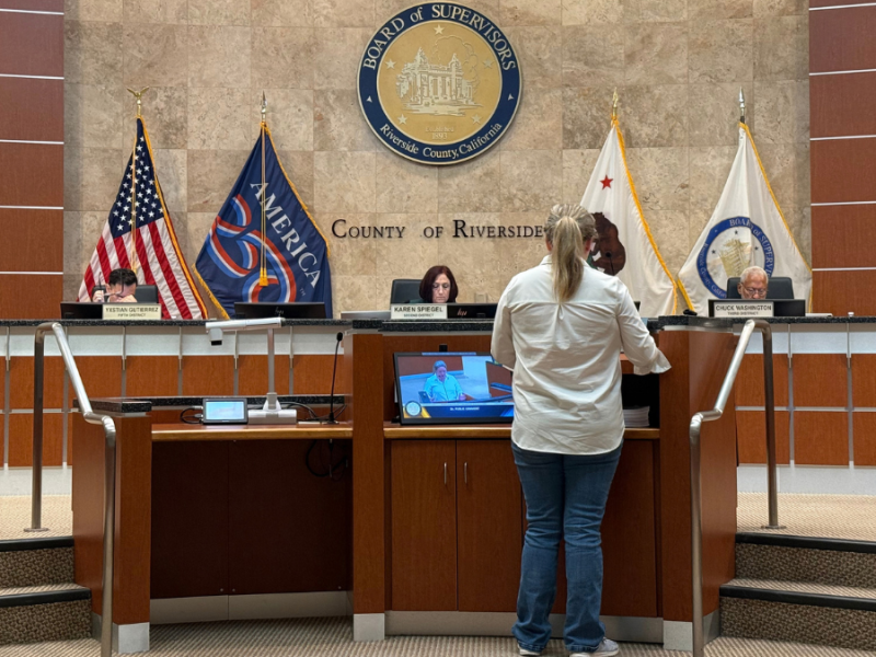Elizabeth Humphreys addressing the supervisors.