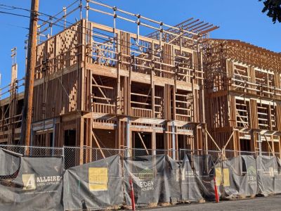 A photo of Mulberry Gardens, which is currently under construction.